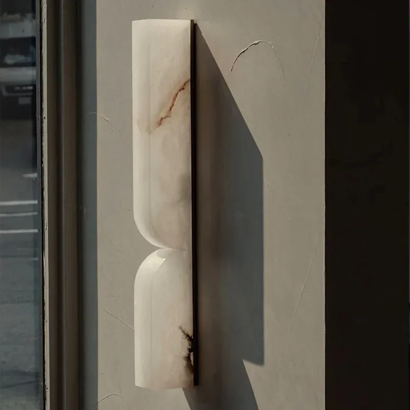Modern wall lamp alabaster bedroom bedside lamp headlamp background wall wall lamp Nordic creative indoor lighting