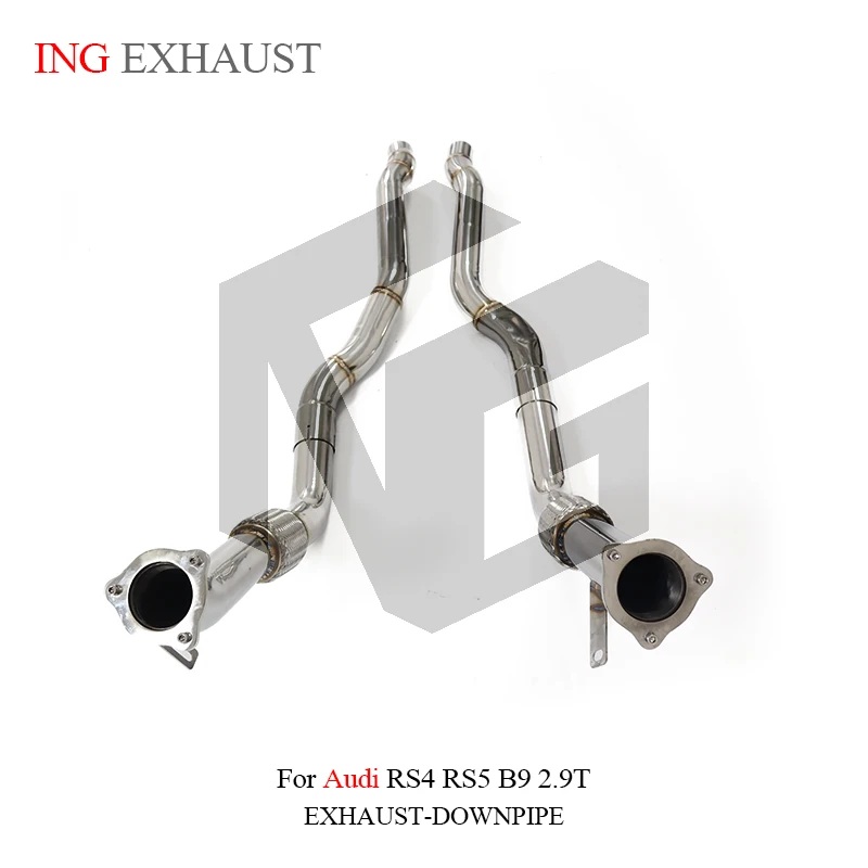 ING Exhaust System Front Pipe High Performance for Audi RS4 RS5 B9 2.9T Racing Stainless steel Tube de 304 Car Accessories