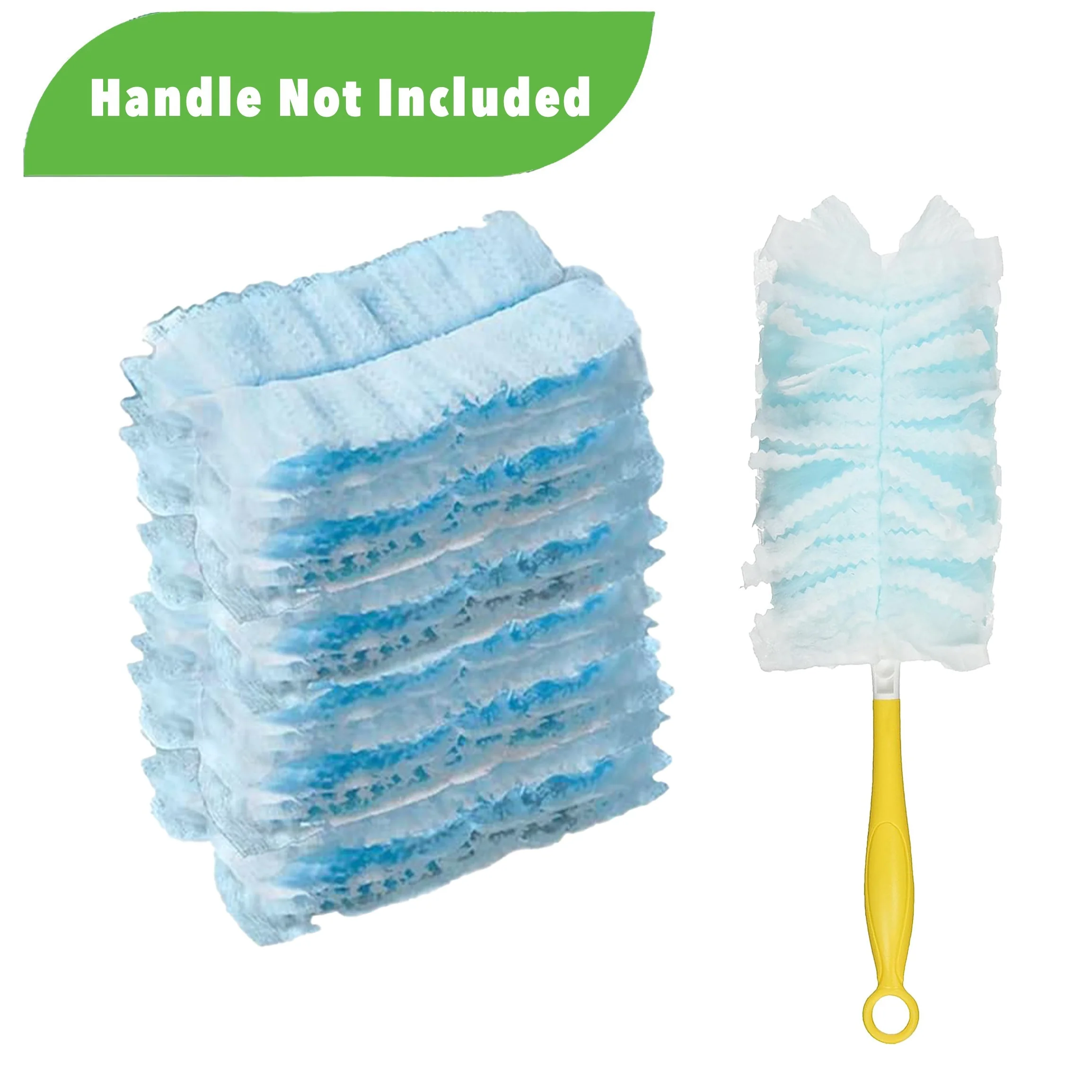 10 pieces of blue dust cloth+1 handle) disposable electrostatic dust collector, essential for home and car cleaning