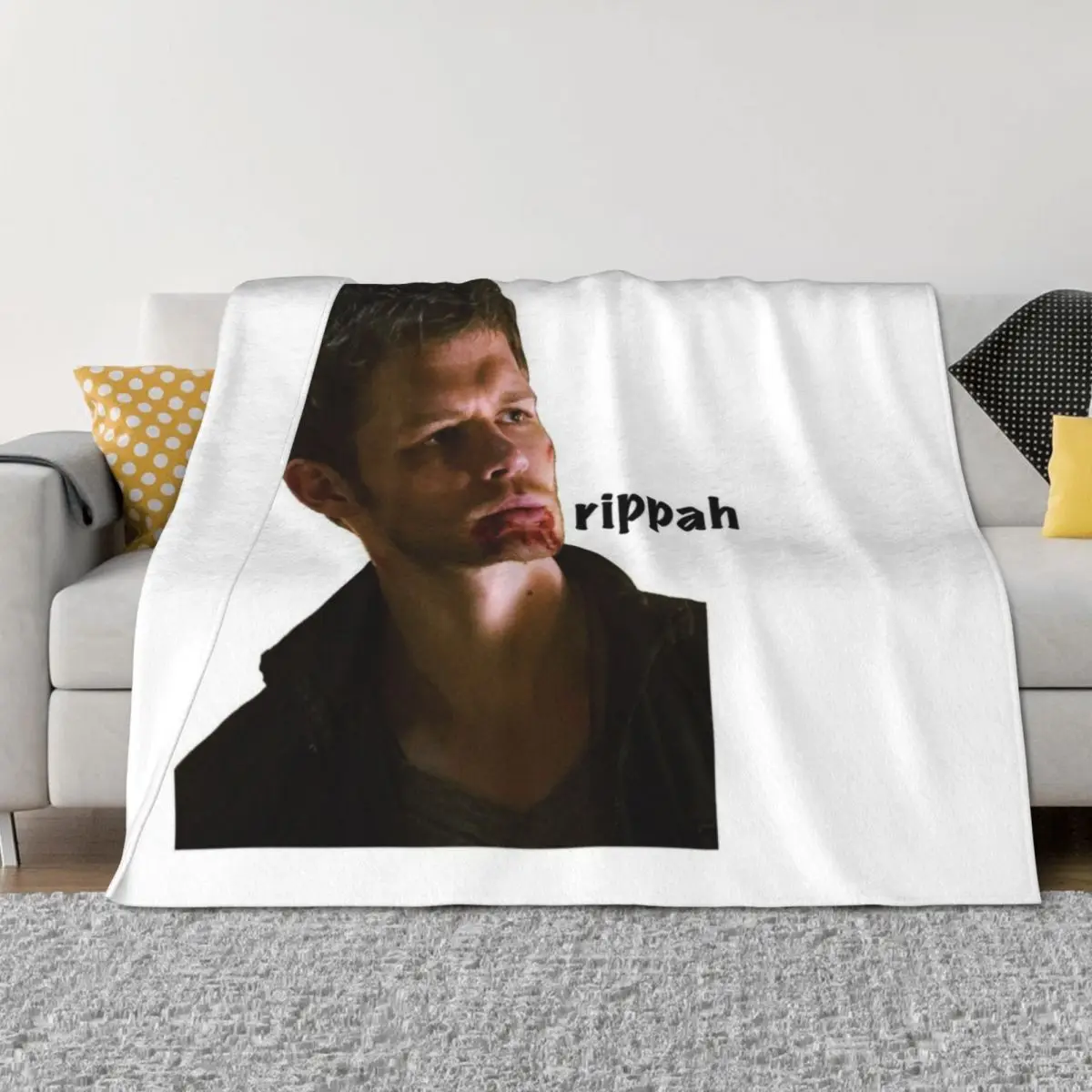 

Klaus Mikaelson arippaha Throw Blanket Bed covers Furry anime Soft Plush Plaid Blankets
