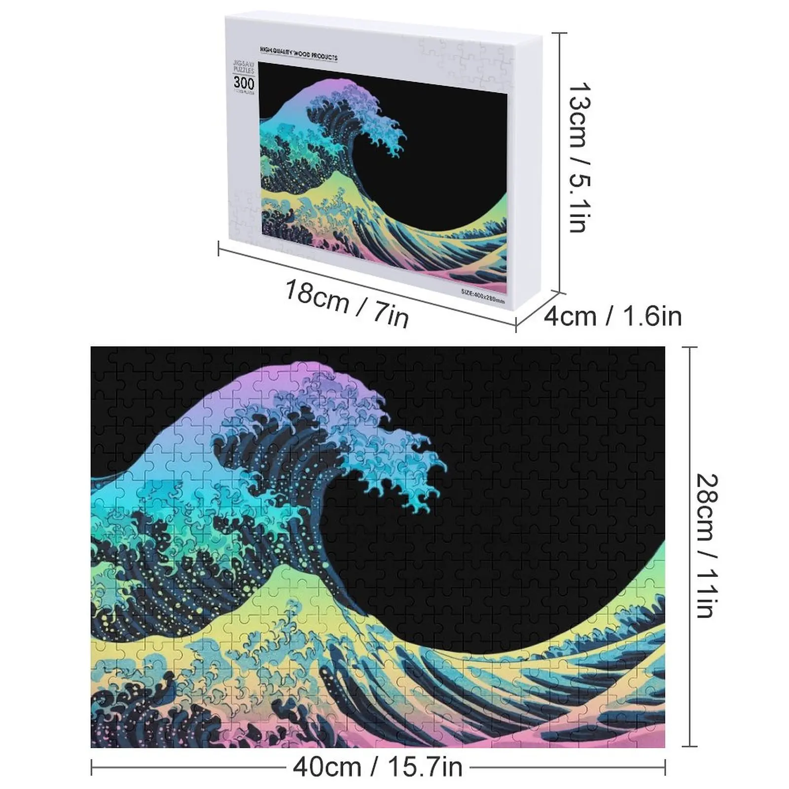 لغز الصور المقطوعة لموجة قوس قزح الرائعة مع لغز الهدايا المخصصة لمحركات الصور المخصصة #5