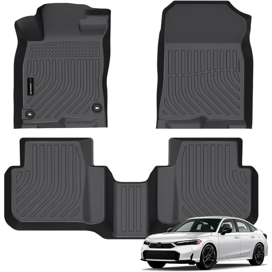 

All Weather Floor Mats Fit for Honda Civic Hybrid 2026 2025 TPE Liners Accessories All Season Guard Odorless AntiSlip Floor Mat