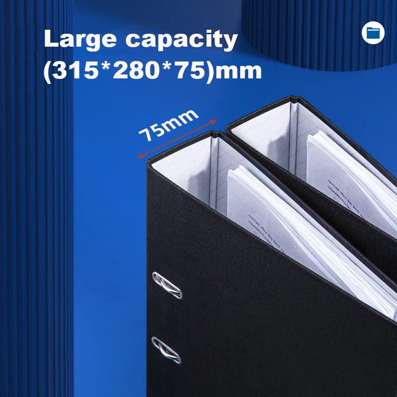 Large Capacity A4 File Folder Binder Folders Document Organizer Waterproof Dustproof Desktop Storage Document Holder Contract