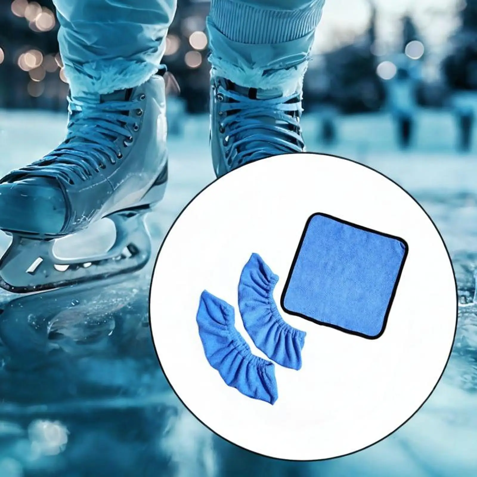 يغطي شفرة التزلج على الجليد واقي شفرة الجليد مع واقي شفرة التزلج على الجليد باللون الأزرق #4