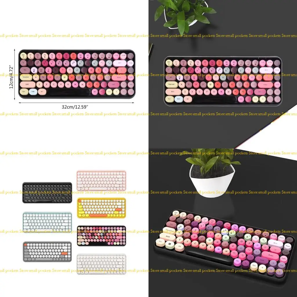 

R1WD 308i Wireless Mini Round Button Keyboard with 84 Keys for Computer Lightweight