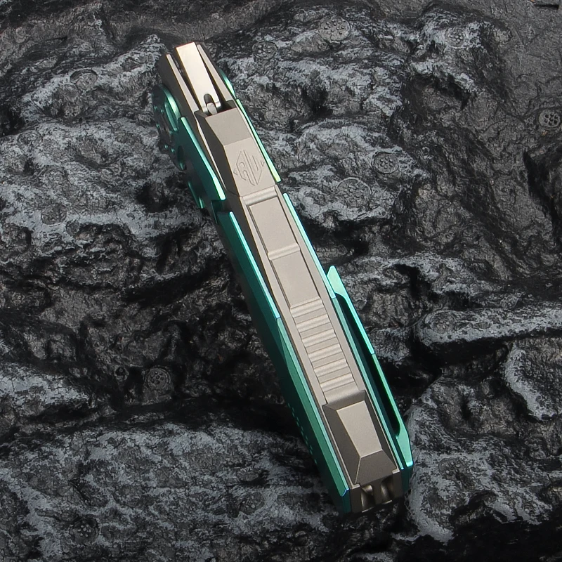 S125V Steel Folding Fruit Knife Titanium Alloy Handle Tool Collection Gift