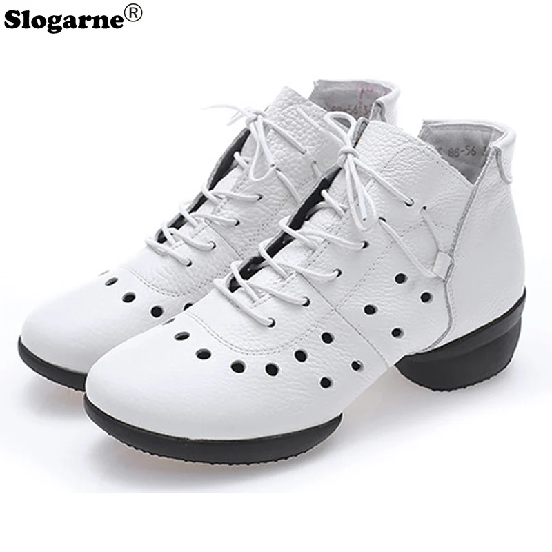 

Женская танцевальная обувь из коровьей кожи, новая современная джазовая обувь из натуральной кожи, женская тренировочная обувь для йоги, женские танцевальные кроссовки