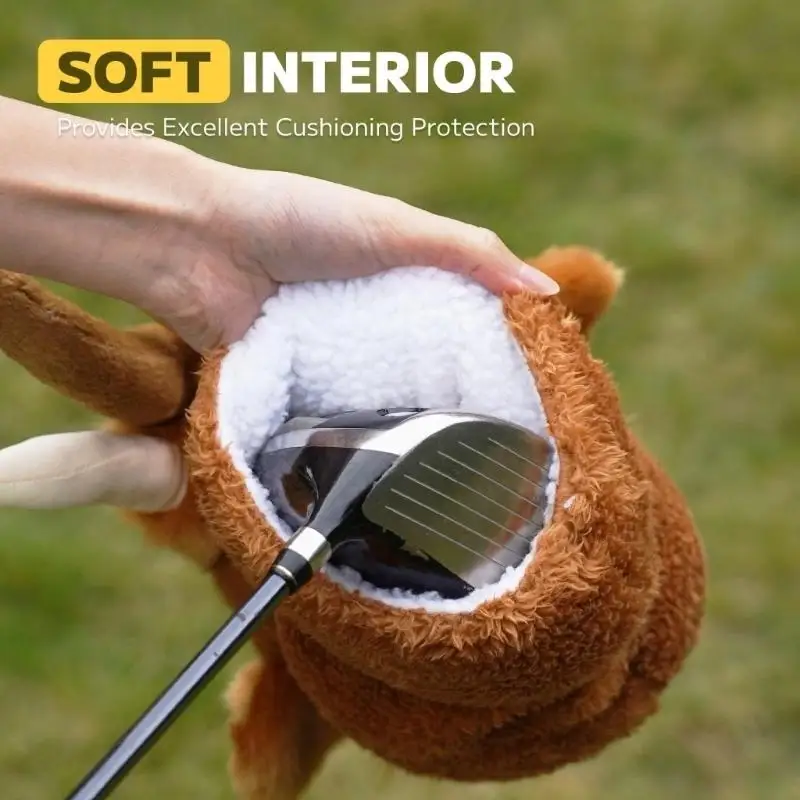 Plush Animal Long Neck Protecting Golf Club Head Cover Sleeve Accessory