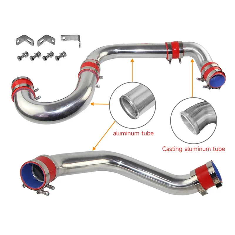For Toyota Front Mount Intercooler Piping Hose Kit Chaser MARK II JZX110 1JZ-GTE 2.5L Torbo Engine 2000-2004 Aluminum