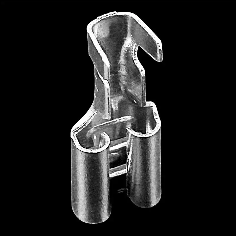 ABUH-800Pcs 6.3Mm Uninsulated Female Spade Push On Crimp Terminal Non Insulated 2.5Mm²