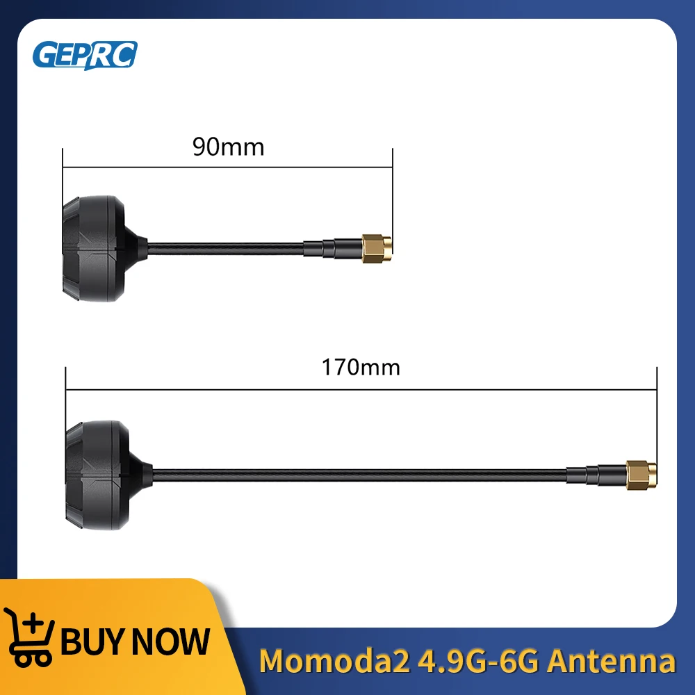 

GEPRC 5450 МГц Momoda2 4,9G-6G Антенна RHCP/LHCP 90 мм 170 мм Разъем SMA FPV Дальнего действия Квадрокоптер Запчасти для дрона для фристайла
