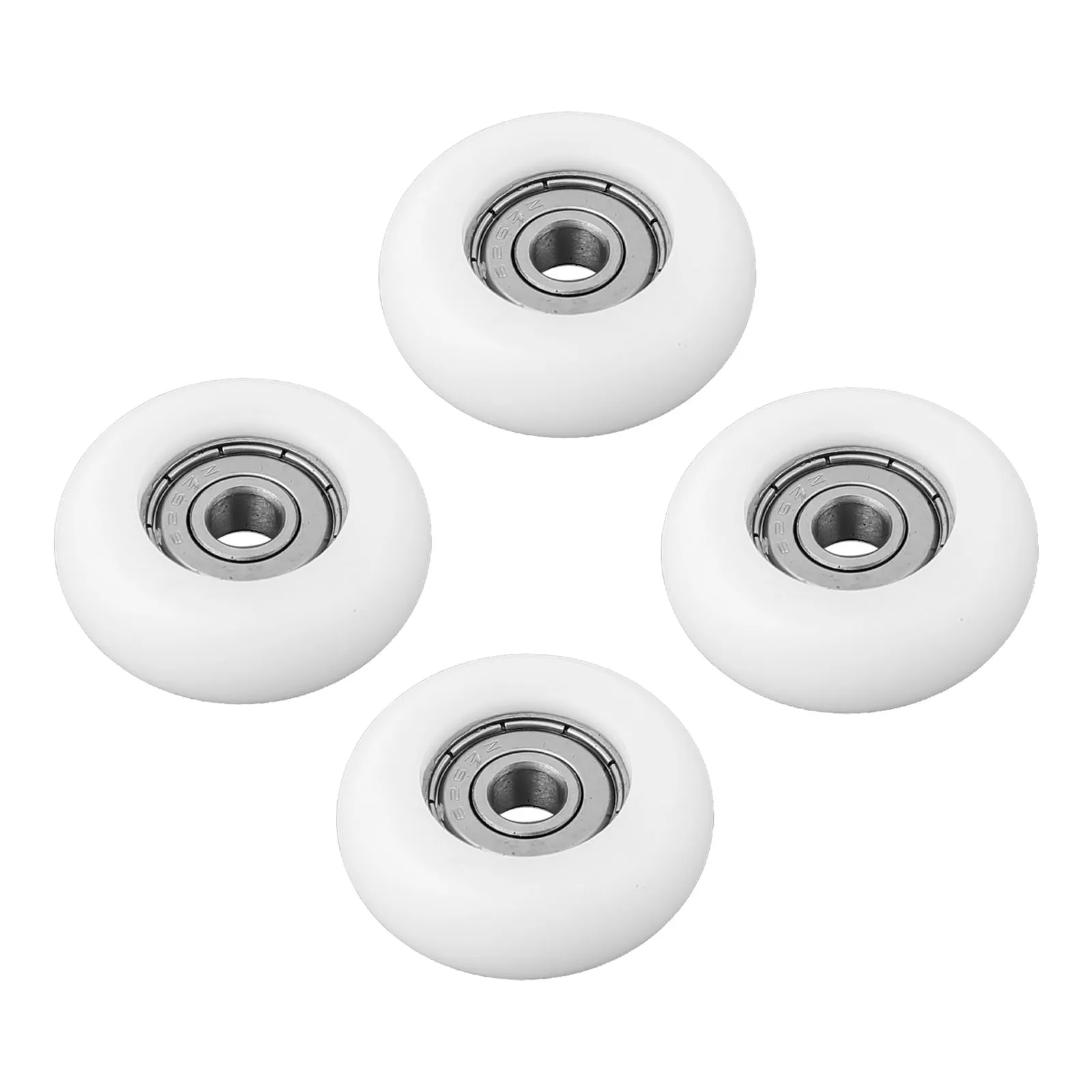 4 Pcs/Lot 2 Inch Caster Single Wheel Diameter 50mm Plastic Nylon Light White Pp Smooth  Roller Idler Bearing Pulley