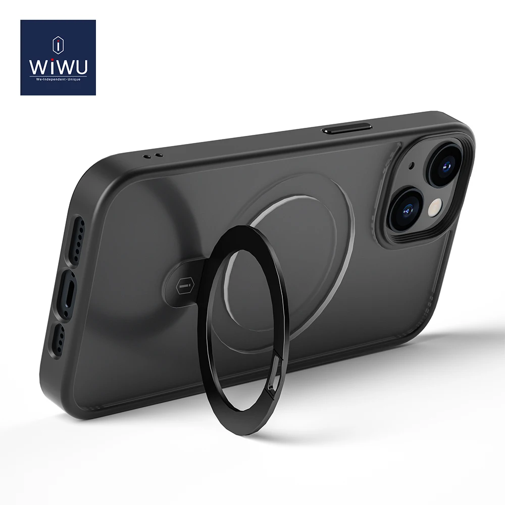 WiWU Magnetic Case for iPhone 14 15 6.1 6.1 Pro 6.7 Pro Max Foldable Stand for iPhone 14 Pro Max 6.7 Mobile Phone Charging Case