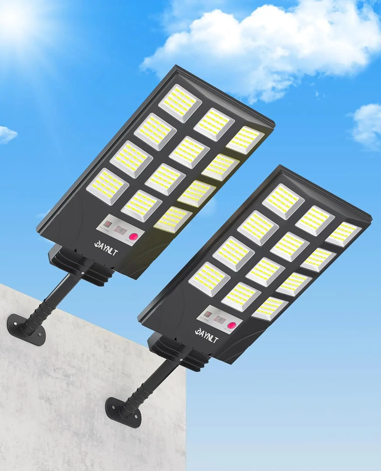 

Solar Lights for Outside, 5 Modes Motion Sensor & Dusk to Dawn, 6500K Security Flood Light, Remote Control, 2-Pack
