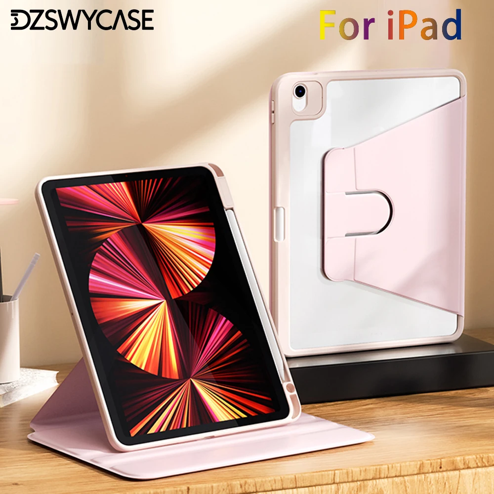 

Rotating Case for iPad Air 11 13 M2 M3 A16 11th 10th 10.9 9/8/7th 10.2 6/5th 9.7 Pro 11 12.9 13 M4 mini 7 6 Rotation Stand Cover