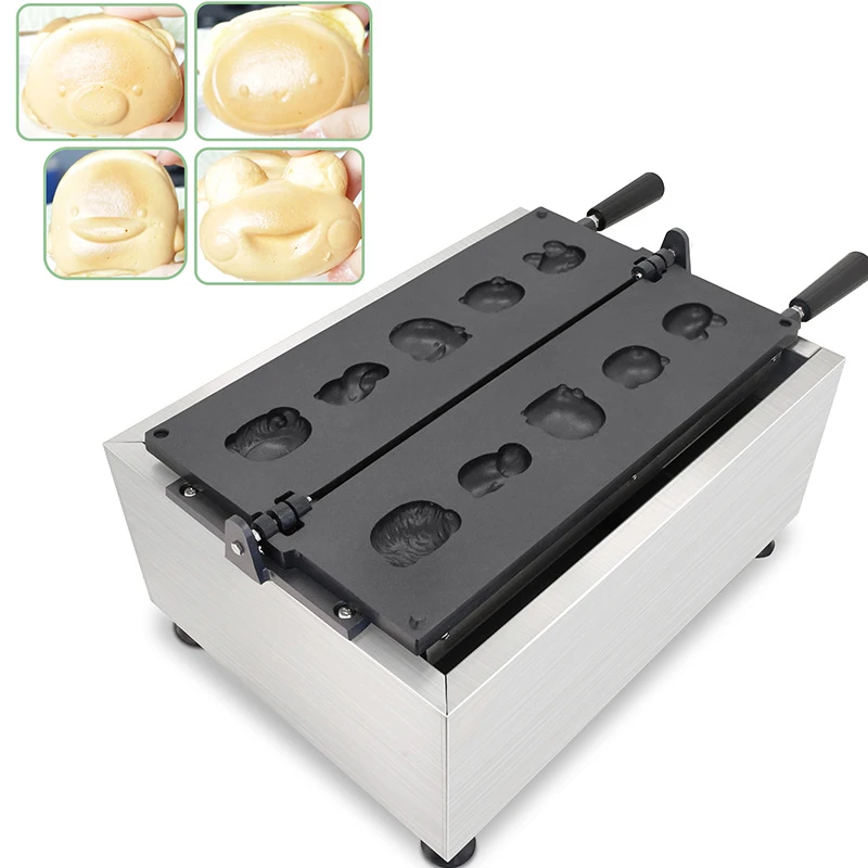 Cake Maker Cartoon Waffle Maker Muffin Stove Commercial Double-sided Heating Electric Pie Stall Baking Equipment