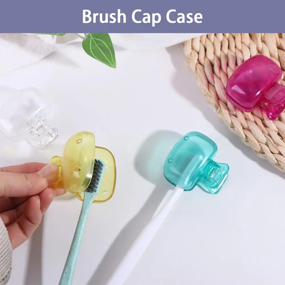 حافظة غطاء فرشاة صغيرة قابلة لإعادة الاستخدام لفرشاة الأسنان المحمولة وواقي من الغبار وحامل غطاء فرشاة الأسنان المقاوم للماء
