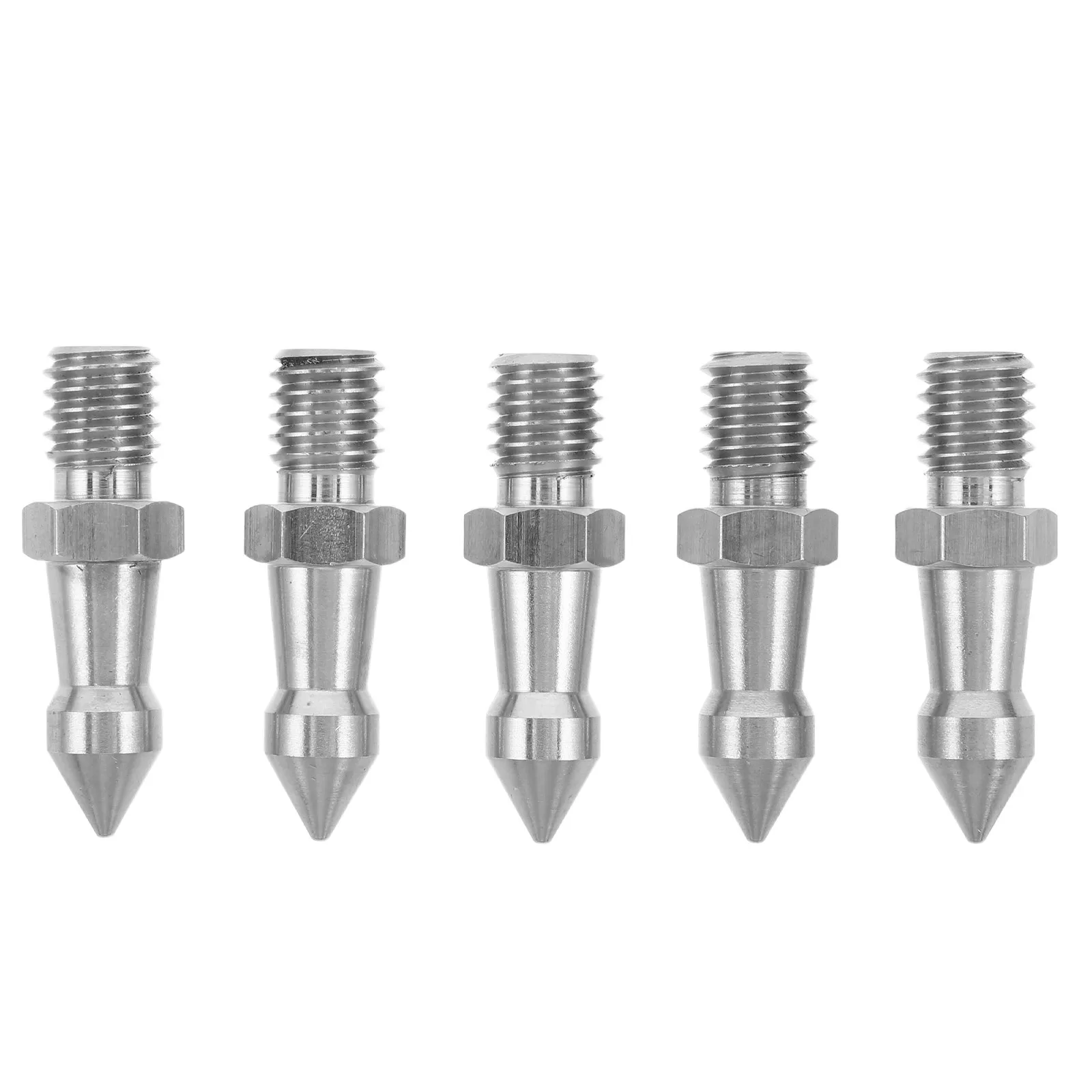 5Pcs Camera Tripod Foot Spikes Stainless Steel Threaded Leg Tips Anti Slip Outdoor Ground Spikes Tripod Foot Replacement Parts
