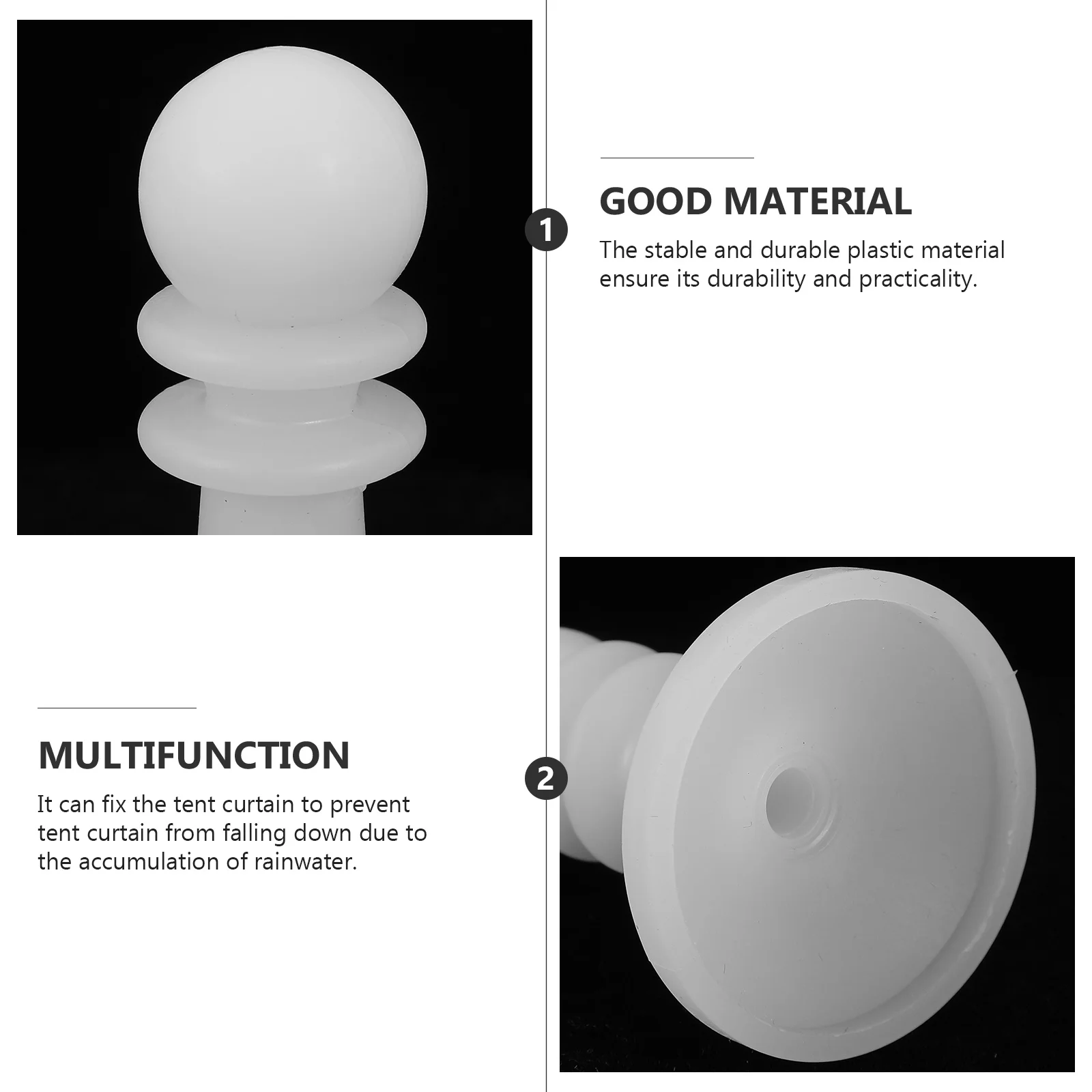 

4Pcs Protection Cap Durable Plastic Outdoor Safety Anti Hat Camping Tent Accessory Protection Cap