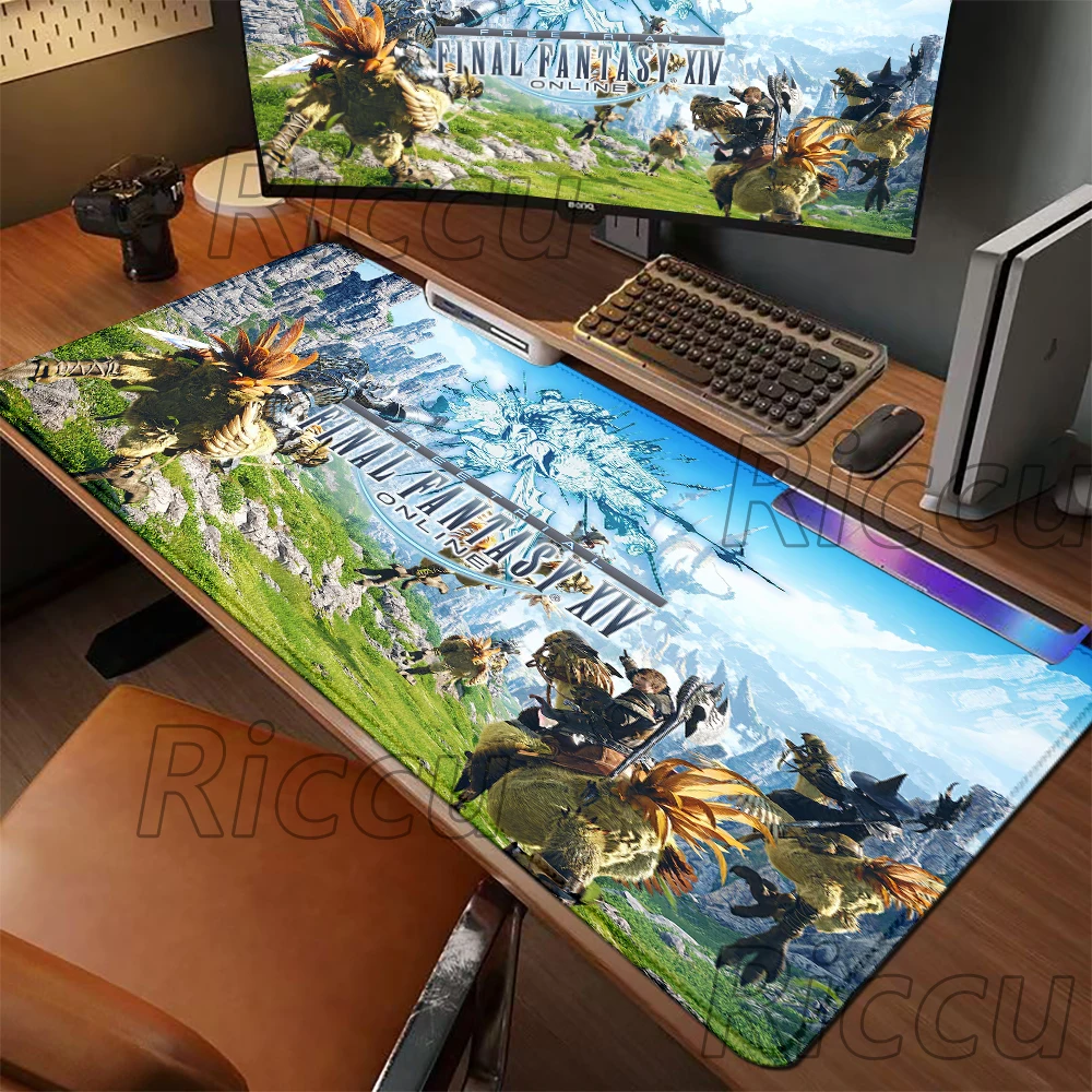 

FINAL FANTASY XIV Online Gaming size Carpet Computer Office Accessories Mouse Mat 400x900 cm Bottom Anti slip Keyboard Mause pad