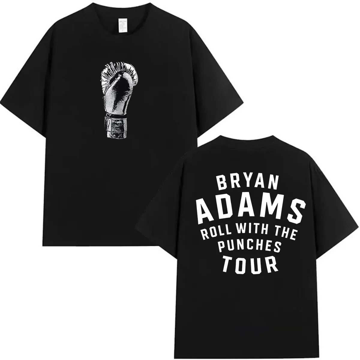 Bryan Adams Roll with The Punches Tour 2026-2027 Print T Shirts Men's Vintage O-Neck Fashion Oversized Cotton T-shirt Streetwear