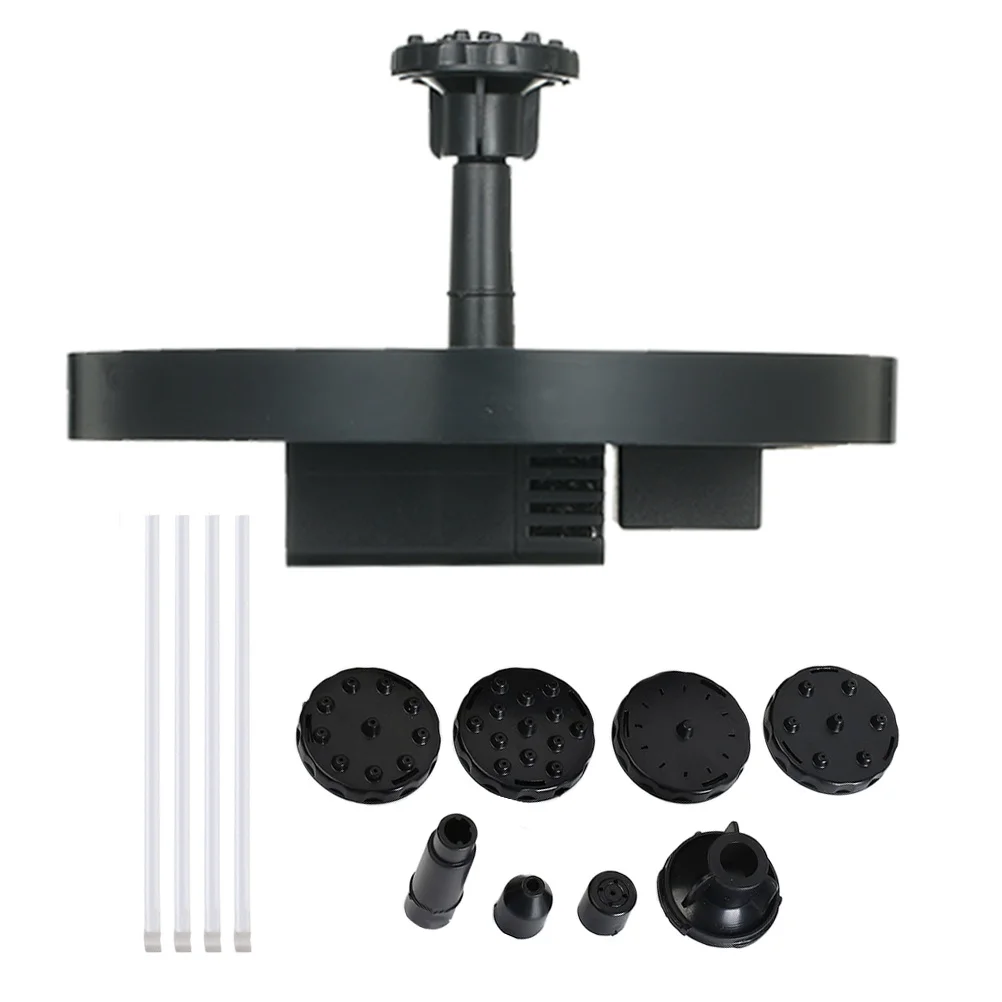 

1Set Solar Powered Fountain Pump Round Outdoor Floating Water Pump for Garden Pond Bird Bath Pool Decor Efficient Aeration