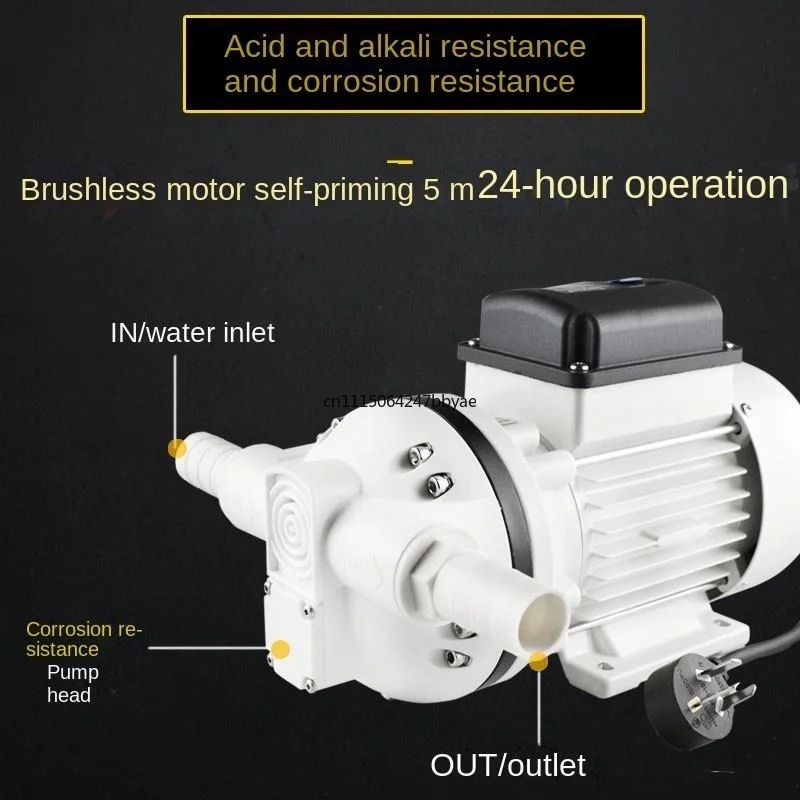 For 40L/min Aluminum Alloy Diaphragm Pump Acid Alkali Resistant Self Priming Chemical Water Pump For Urea Pump