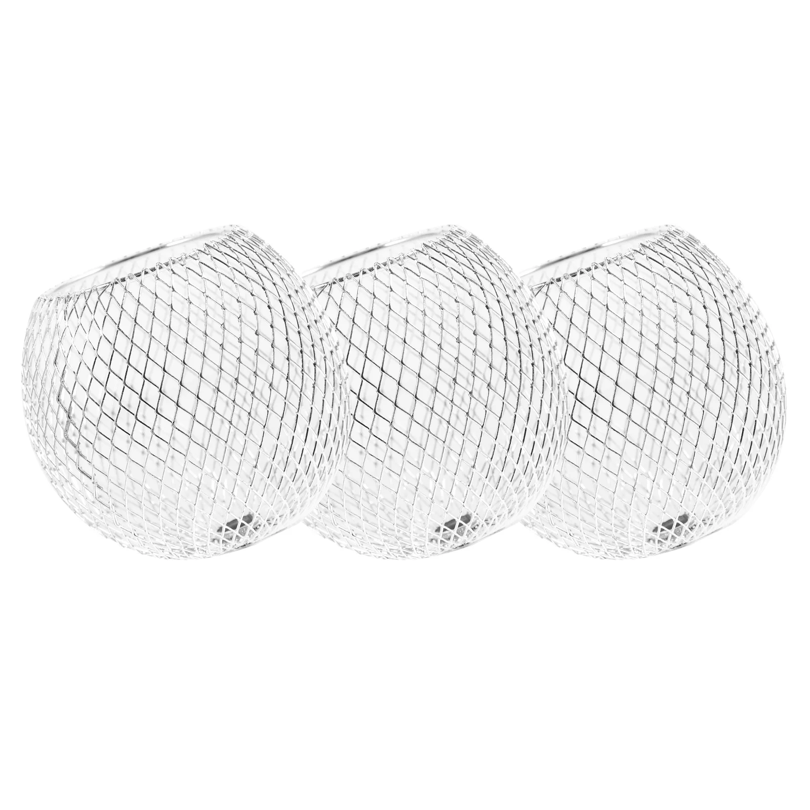 3 pçs lâmpada de metal abajur globo mini lustre lâmpada cobre prata artesanato luzes pingente