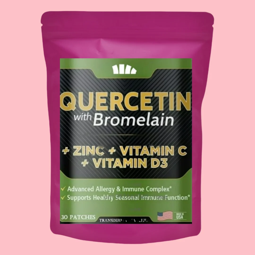 

30 Patches Quercetin Transdermal Patches With Vitamin C And Zinc, Bromelain Support Immune
