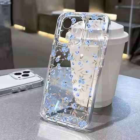 S25 Ultra Case For Samsung A55 5G A54 A53 A52 A56 A36 A26 A33 A34 A16 A35 A32 S24 S23 Plus S22 S21 S20 FE Flower Soft TPU Cover