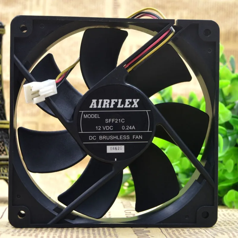 

New Cooler Fan for AIRFLEX SFF21C 12V 0.24A 12CM 12025 Chassis Power Supply Silent Cooling Fan 120*120*25MM