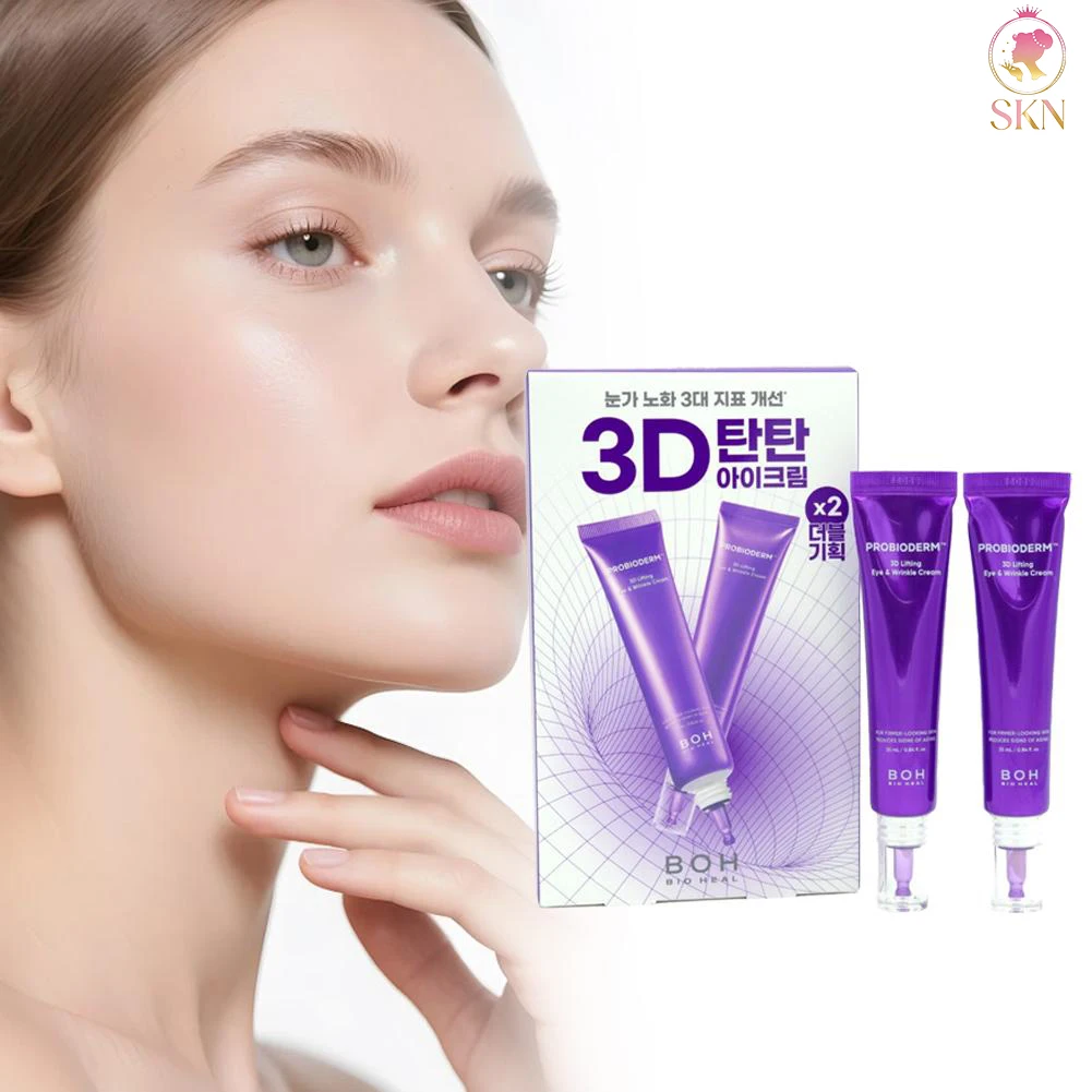 Crema de Ojos Coreana con Péptidos BOH, Crema 3D para Reducir Arrugas, Ojeras, Hinchazón y Reafirmar el Contorno de Ojos
