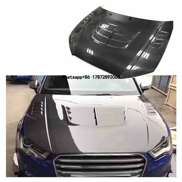 

For A3 S3 8V Upgrade Carbon Hood Body Kit A3 14-16 Carbon Fiber Front Bonnet Hood