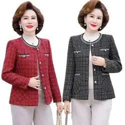 Mom's Spring And Autumn Short Coat Women's Fashion Age-reducing Joker Top Temperament Slim High-End Ladies' Coat
