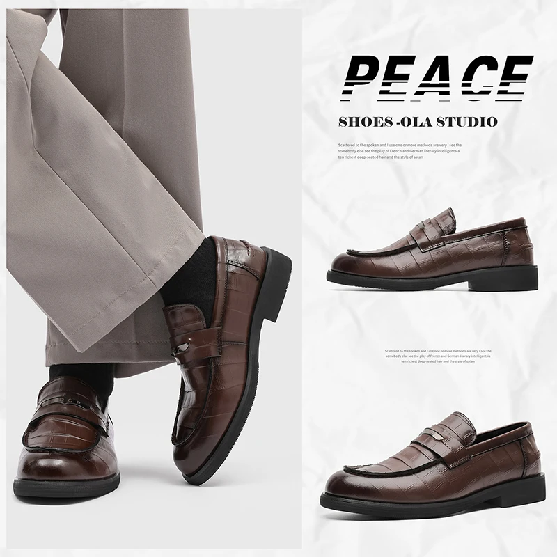 

Luxurious Mens Casual Shoes Fashion Low Heel Men's Shoes Men Loafers Male Shoes Casual British Style Shoes Designer Shoes Men