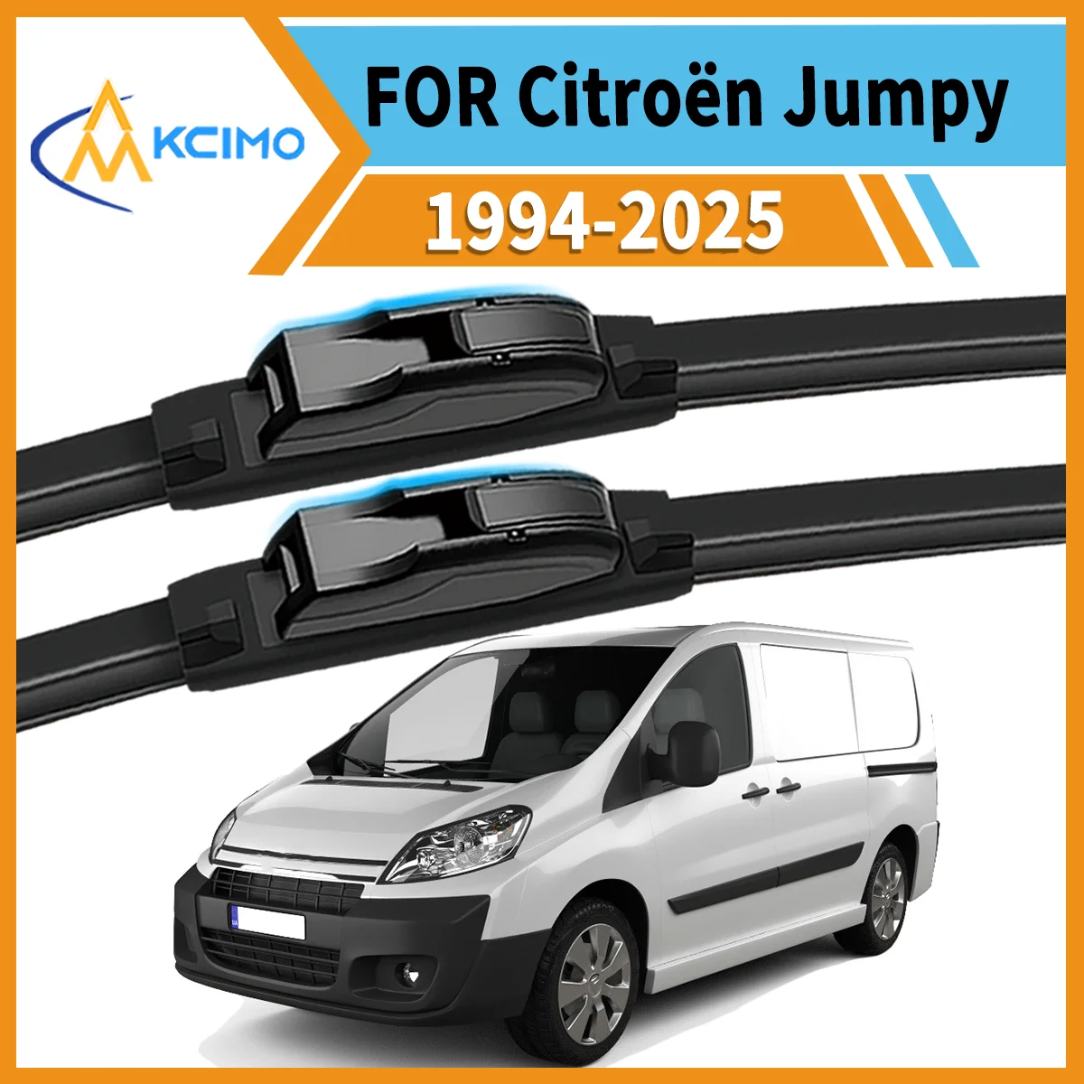 

Essential Safety Duo 2 Front Wiper Blades for Citroën Jumpy 1994-2025 Year-Round Clear Vision & Quiet Smudge-Free Operation