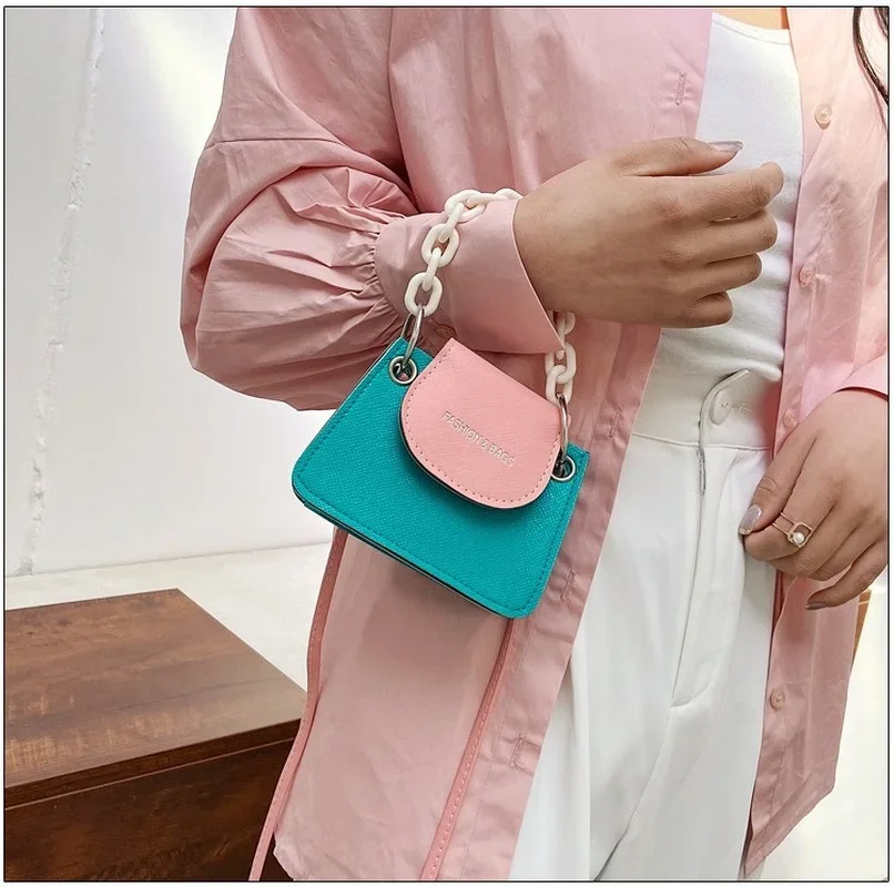 2022 New PU Leather Small Crossbody Bags For Women Chain Female Shoulder Handbags Mini Purses Travel Cross Body Bag