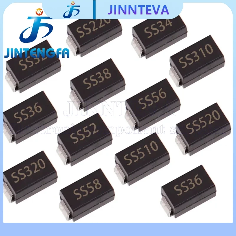 3000PCS SS54 SS56 SS510 SR540 SR560 SR5100 5A 40V 60V 100V SMB DO-214AA SMD Schottky Diodes