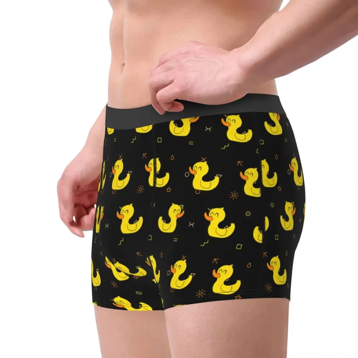 Cute Ducks Pattern Boxer Shorts For Homme Sexy 3D Printed Cartoon Underwear Panties Briefs Breathable Underpants