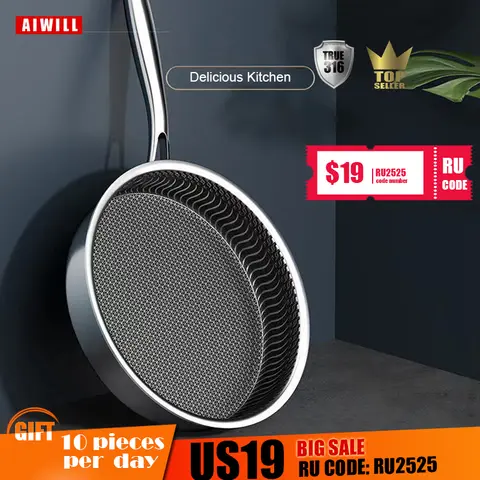 Stainless Steel Nonstick Frying Pan AIWILL