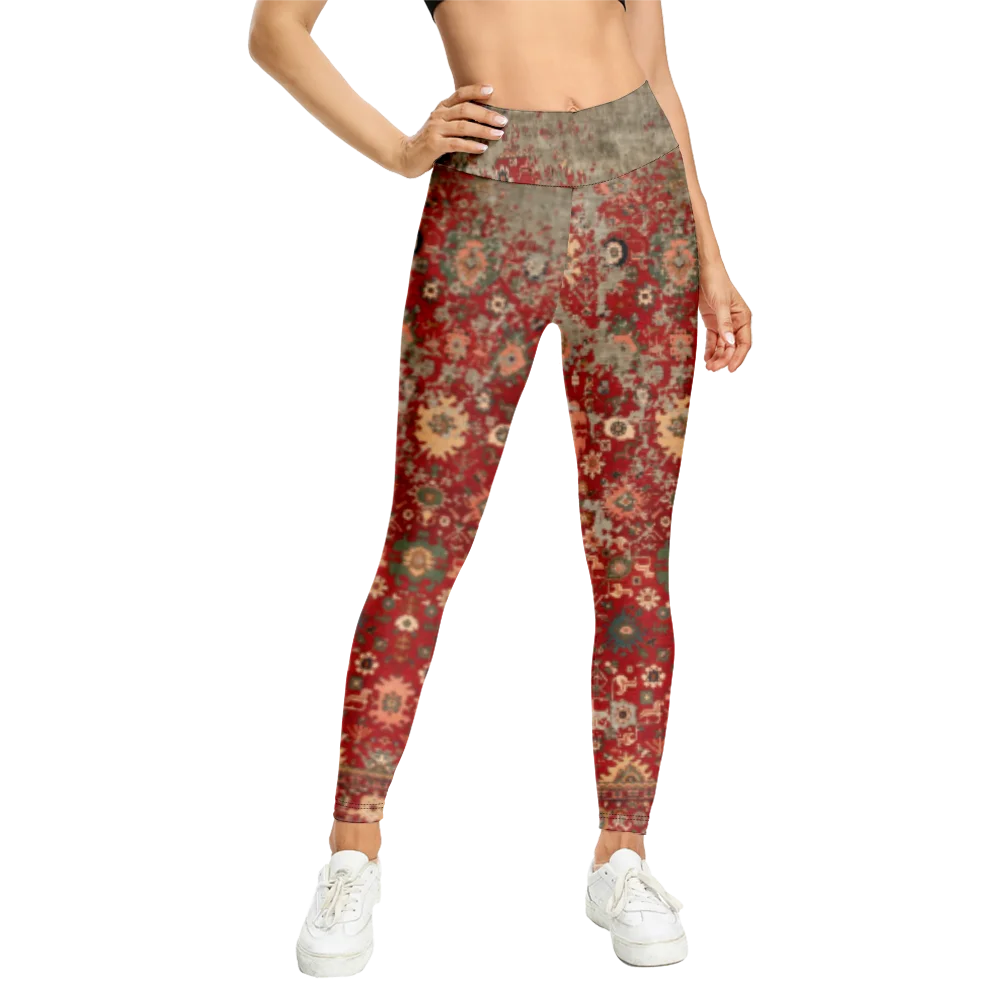 Leggings de impressão geométrica retrô para mulheres, Yoga Seamless Leggings, Fitness Outfit, Sexy Girl Clothing, Face, Gym