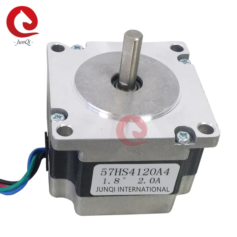 JUNQI 2Phase 4-Lead Wires 1.8° Nema23 Stepper Motor, 41mm Length 0.55N.m Single Shaft 6.35mm/8mm Engraving Machine Motor