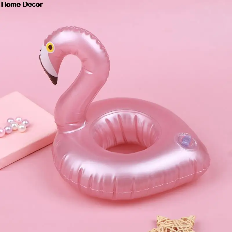 New 1pc Mini Inflatable Flamingo Pool Float Toys Drink Float Cup Holder Party decoration gifts