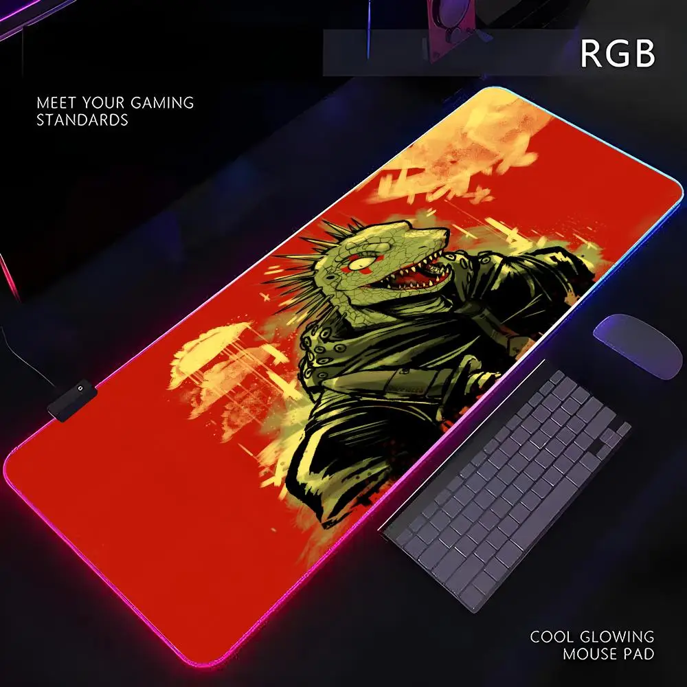 

Коврик для мыши Dorohedoro RGB с LED-подсветкой, игровой коврик для мыши, периферийное устройство, коврик для компьютерного стола, большой коврик для мыши и клавиатуры
