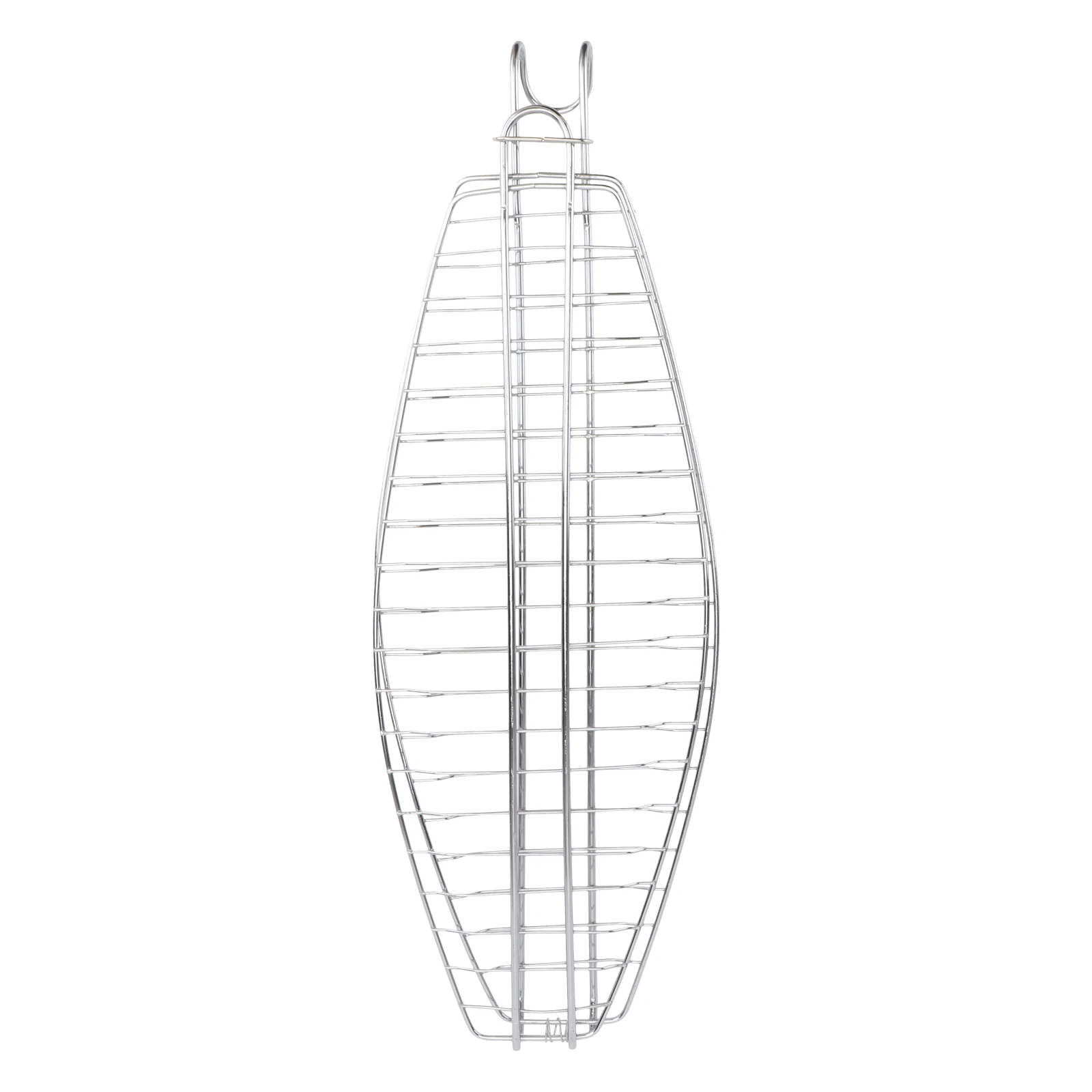 

Fish Grill Basket with Hook Non-stick Mesh Grilled Fish Barbecue Clip Net Outdoor Barbecue Tool (Silver 44x15cm)