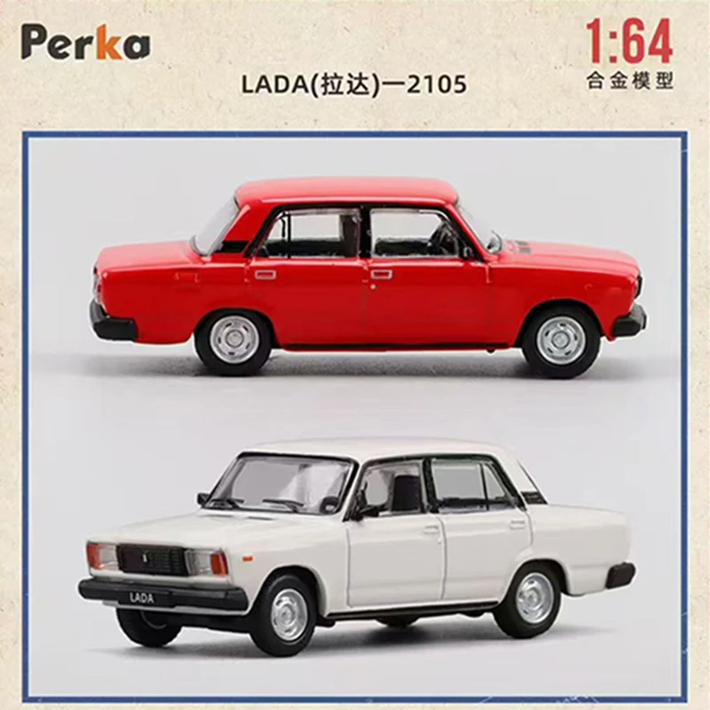 

Модель Perka, сплав, масштаб 1:64, LADA 2105, классический седан, модель автомобиля, статическая коллекция, украшенные праздничные подарки, игрушки, сувенирный подарок
