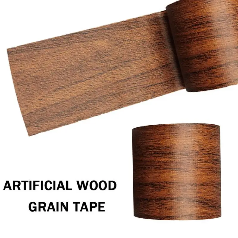 Wood Grain Furniture Stickers Furniture Renovation Self-Adhesive Stickers Tensile Strength Furniture Repair Supplies for Doors