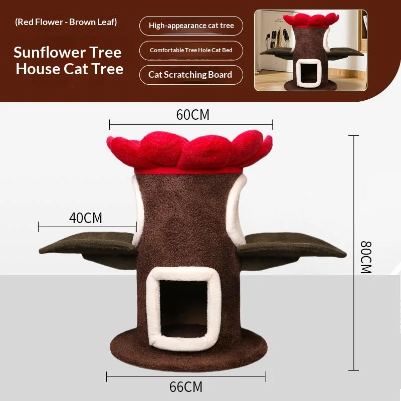 Luxury Cat Tree Scratcher Tower Wholesale Private Label Flower House Cat Tree for Cats