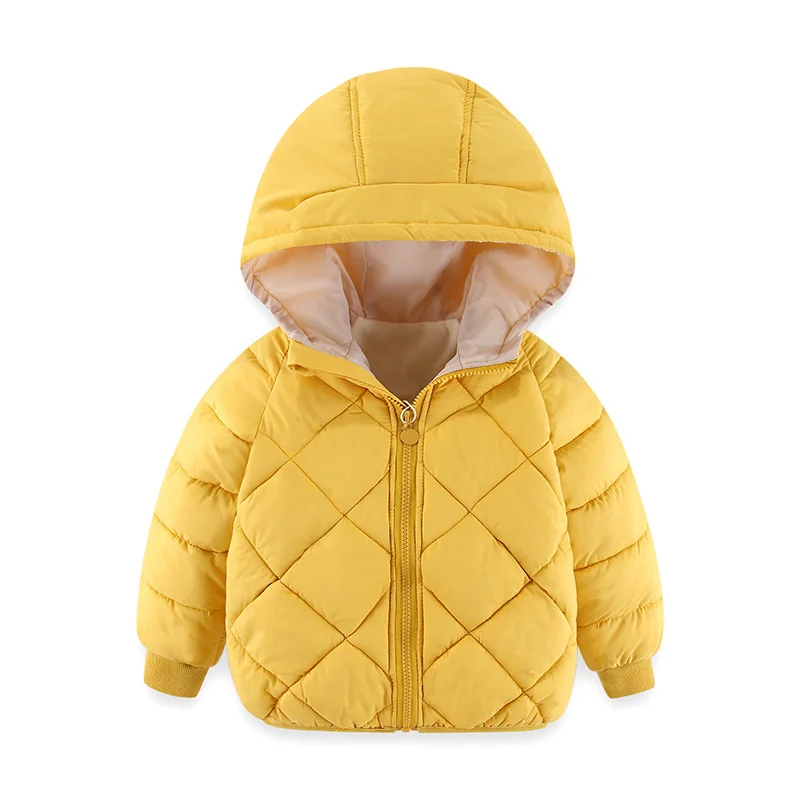 Kids Thick Cotton Jackets Boys Girls Coat Autumn Winter New Children Down Padded Baby Jacket Plus Velvet Warm Cotton Outerwear