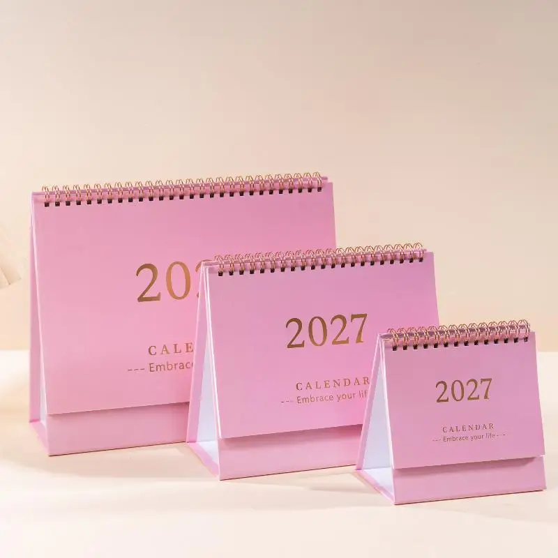 2027 Aesthetic Fresh Desk Calendar Ins Style Creative Daily Plan Notebook Portable Desktop Decor for Office Home Gift